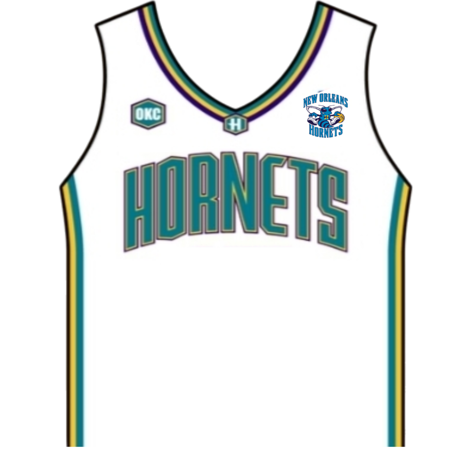 Jersey New Orleans Hornets blanco y verde