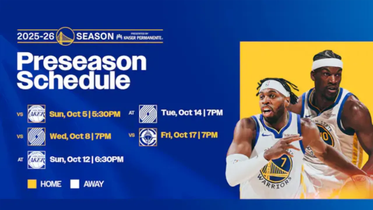 Los Warriors anuncian el calendario de pretemporada de 2025